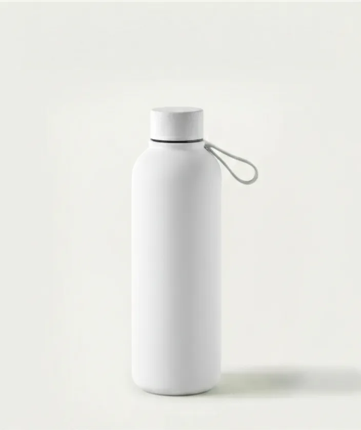 White branded water bottle
